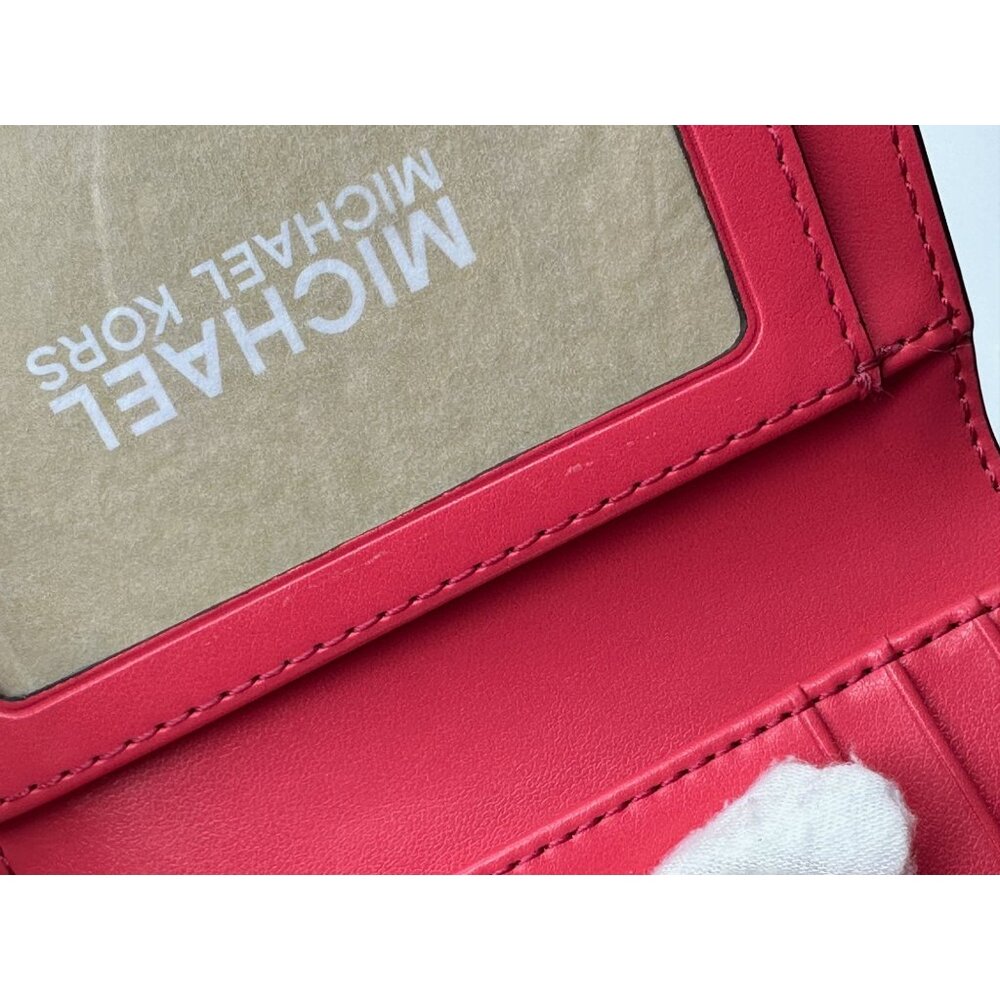 Michael Kors Greenwich Med Envelope Trifold Wallet Geranium Saffiano NWT *READ* - Picture 8 of 16